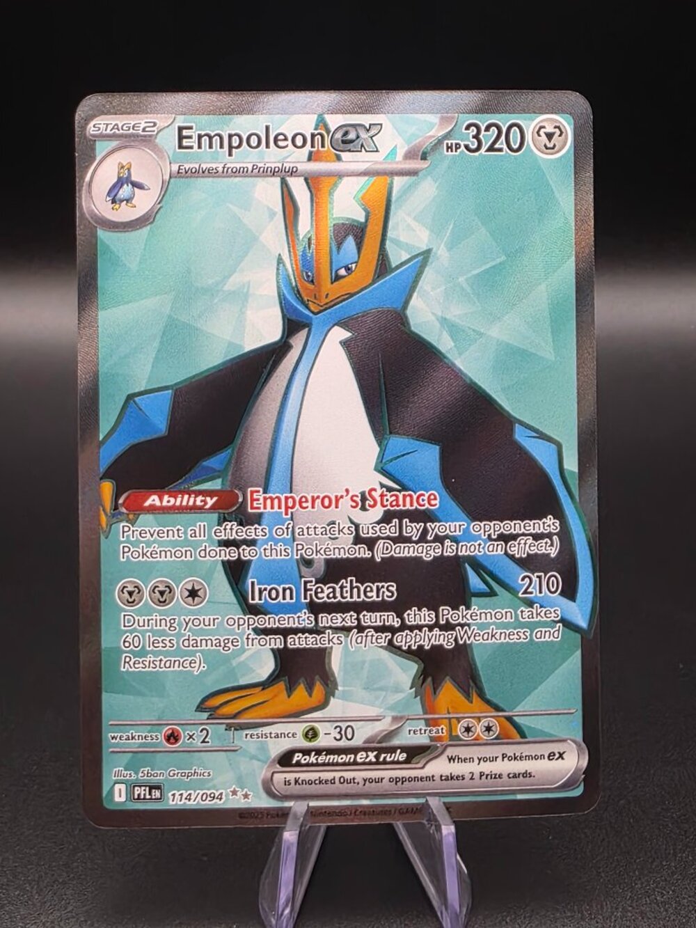 Pokémon TCG Empoleon ex 114/094 Me02 Phantasmal Flames Ultra Rare Holo